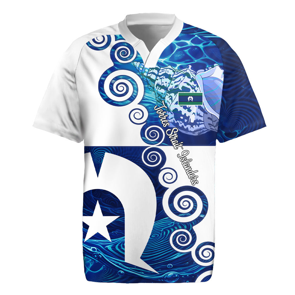 Torres Strait Islanders Nautical Compass Sea Life Rugby Jersey Indigenous Traditional Flag Pattern Tribal Marine Art
