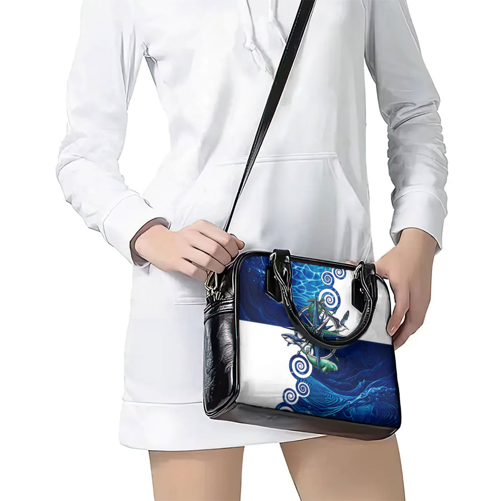 Torres Strait Islanders Nautical Compass Sea Life Shoulder Handbag Indigenous Traditional Flag Pattern Tribal Marine Art