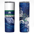 Torres Strait Islanders Nautical Compass Sea Life Skinny Tumbler Indigenous Traditional Flag Pattern Tribal Marine Art