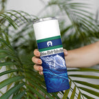 Torres Strait Islanders Nautical Compass Sea Life Skinny Tumbler Indigenous Traditional Flag Pattern Tribal Marine Art