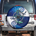 Torres Strait Islanders Nautical Compass Sea Life Spare Tire Cover Indigenous Traditional Flag Pattern Tribal Marine Art