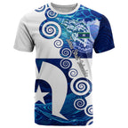 Torres Strait Islanders Nautical Compass Sea Life T Shirt Indigenous Traditional Flag Pattern Tribal Marine Art