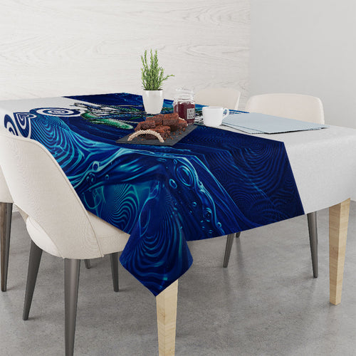 Torres Strait Islanders Nautical Compass Sea Life Tablecloth Indigenous Traditional Flag Pattern Tribal Marine Art