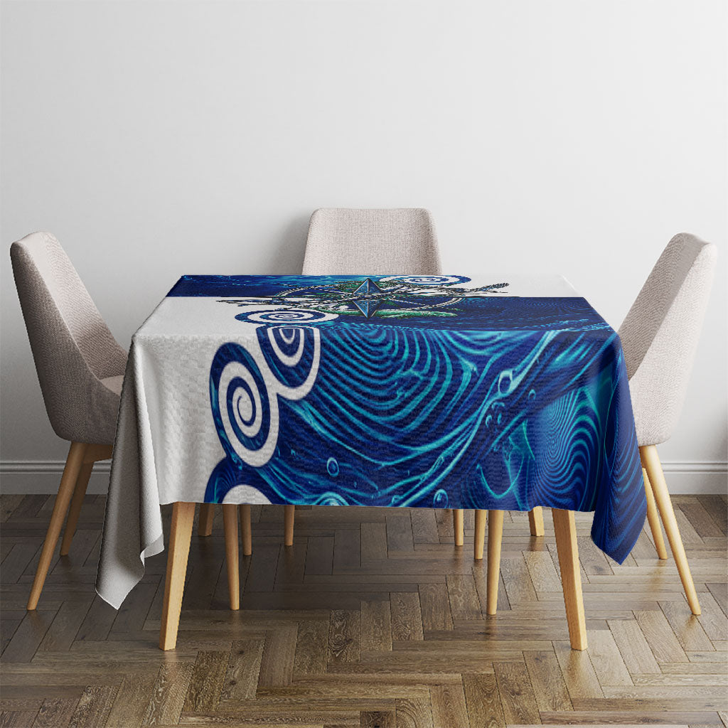 Torres Strait Islanders Nautical Compass Sea Life Tablecloth Indigenous Traditional Flag Pattern Tribal Marine Art