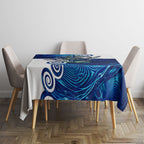 Torres Strait Islanders Nautical Compass Sea Life Tablecloth Indigenous Traditional Flag Pattern Tribal Marine Art