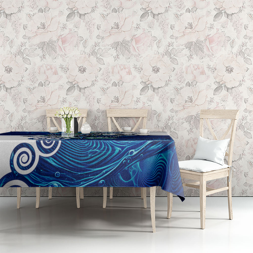 Torres Strait Islanders Nautical Compass Sea Life Tablecloth Indigenous Traditional Flag Pattern Tribal Marine Art