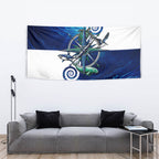 Torres Strait Islanders Nautical Compass Sea Life Tapestry Indigenous Traditional Flag Pattern Tribal Marine Art