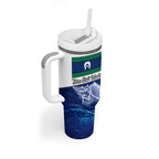 Torres Strait Islanders Nautical Compass Sea Life Tumbler With Handle Indigenous Traditional Flag Pattern Tribal Marine Art