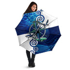 Torres Strait Islanders Nautical Compass Sea Life Umbrella Indigenous Traditional Flag Pattern Tribal Marine Art