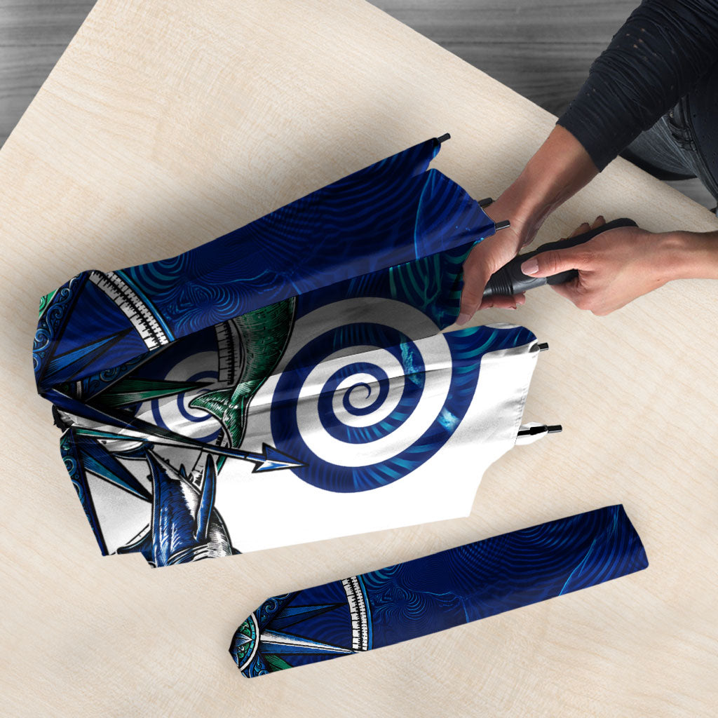 Torres Strait Islanders Nautical Compass Sea Life Umbrella Indigenous Traditional Flag Pattern Tribal Marine Art