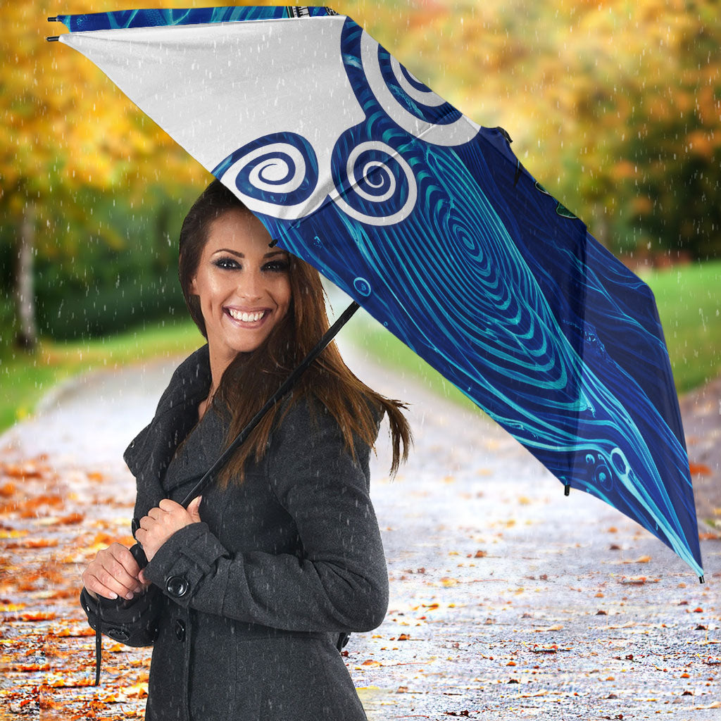 Torres Strait Islanders Nautical Compass Sea Life Umbrella Indigenous Traditional Flag Pattern Tribal Marine Art
