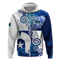 Torres Strait Islanders Nautical Compass Sea Life Zip Hoodie Indigenous Traditional Flag Pattern Tribal Marine Art