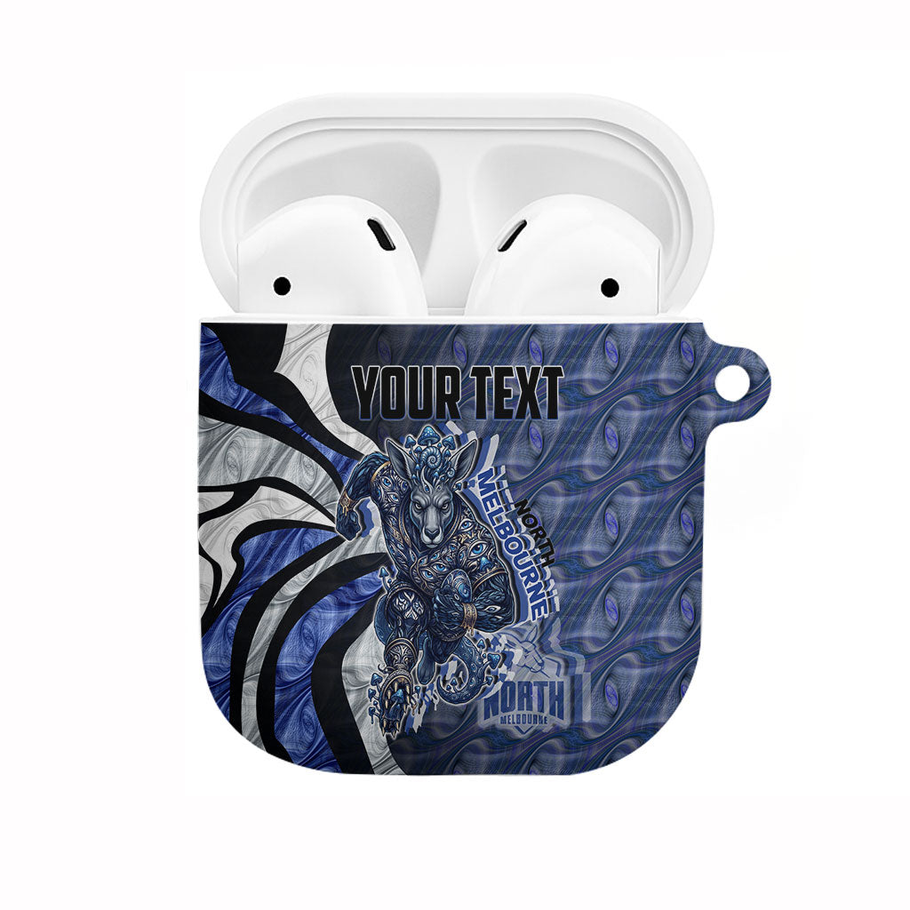 Personalised North Melbourne Kangaroos AirPods Case Trippy Psychedelic Abstract Art Mascot Football Fans