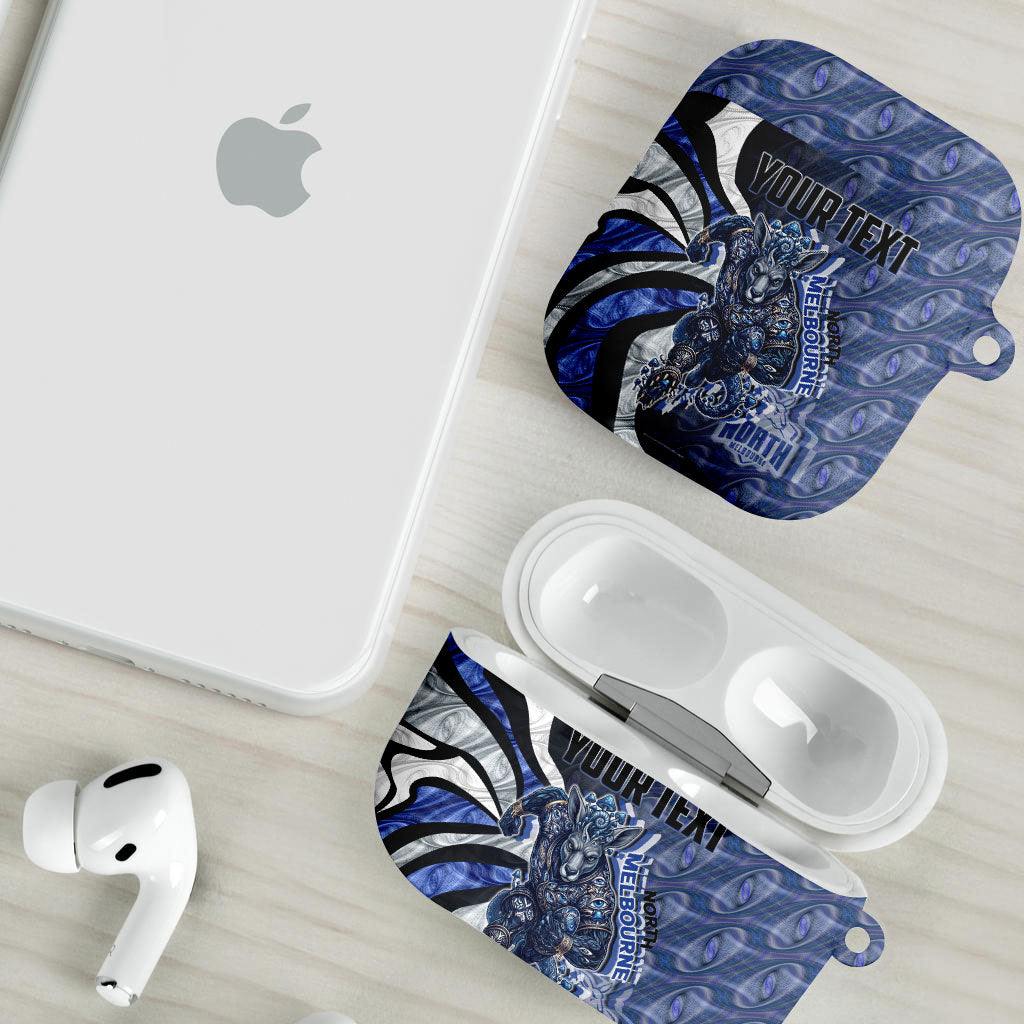 Personalised North Melbourne Kangaroos AirPods Case Trippy Psychedelic Abstract Art Mascot Football Fans