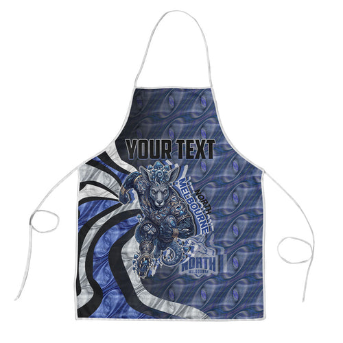 Personalised North Melbourne Kangaroos Apron Trippy Psychedelic Abstract Art Mascot Football Fans