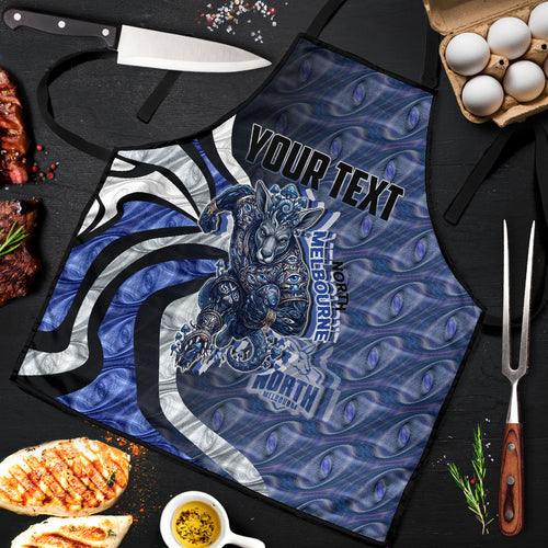 Personalised North Melbourne Kangaroos Apron Trippy Psychedelic Abstract Art Mascot Football Fans