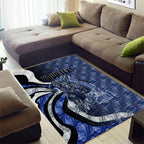 Personalised North Melbourne Kangaroos Area Rug Trippy Psychedelic Abstract Art Mascot Football Fans