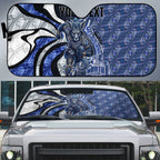 Personalised North Melbourne Kangaroos Auto Sun Shade Trippy Psychedelic Abstract Art Mascot Football Fans