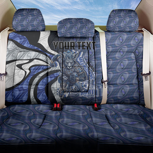 Personalised North Melbourne Kangaroos Back Car Seat Cover Trippy Psychedelic Abstract Art Mascot Football Fans