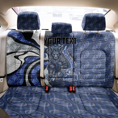 Personalised North Melbourne Kangaroos Back Car Seat Cover Trippy Psychedelic Abstract Art Mascot Football Fans