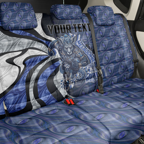 Personalised North Melbourne Kangaroos Back Car Seat Cover Trippy Psychedelic Abstract Art Mascot Football Fans