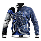 Personalised North Melbourne Kangaroos Baseball Jacket Trippy Psychedelic Abstract Art Mascot Football Fans