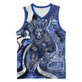 Personalised North Melbourne Kangaroos Basketball Jersey Trippy Psychedelic Abstract Art Mascot Football Fans