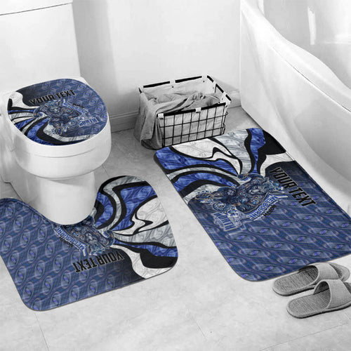 Personalised North Melbourne Kangaroos Bathroom Set Trippy Psychedelic Abstract Art Mascot Football Fans