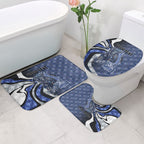 Personalised North Melbourne Kangaroos Bathroom Set Trippy Psychedelic Abstract Art Mascot Football Fans