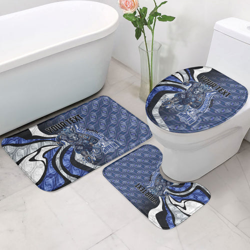 Personalised North Melbourne Kangaroos Bathroom Set Trippy Psychedelic Abstract Art Mascot Football Fans