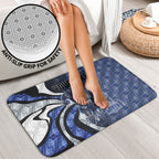 Personalised North Melbourne Kangaroos Bathroom Set Trippy Psychedelic Abstract Art Mascot Football Fans
