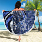 Personalised North Melbourne Kangaroos Beach Blanket Trippy Psychedelic Abstract Art Mascot Football Fans