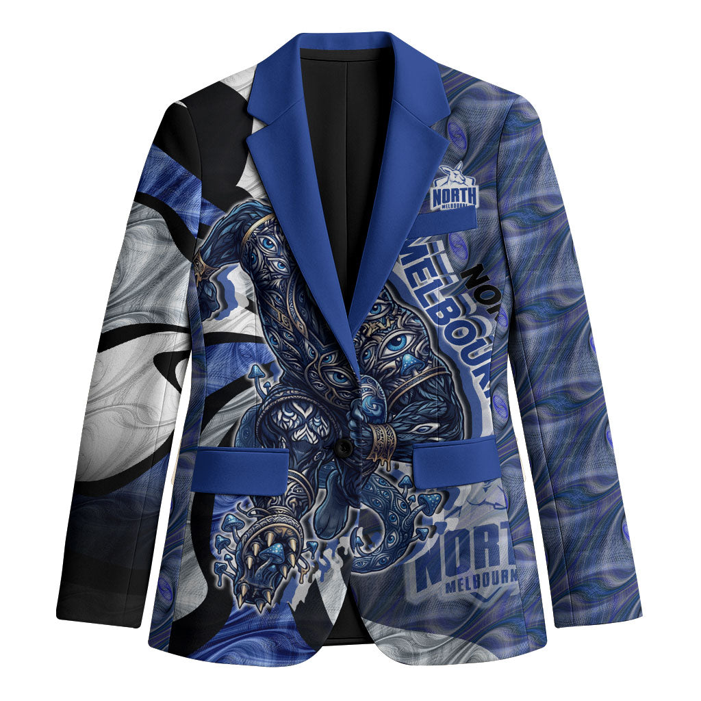 Personalised North Melbourne Kangaroos Blazer Trippy Psychedelic Abstract Art Mascot Football Fans