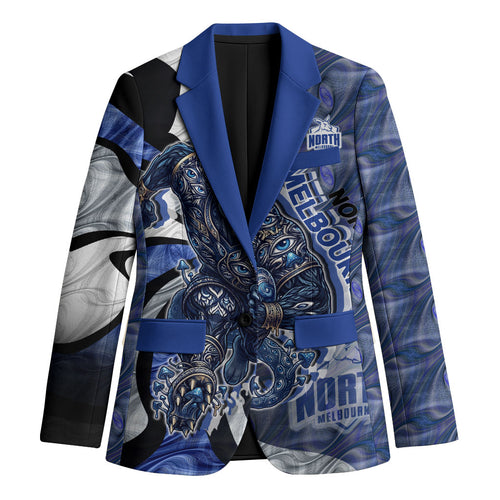 Personalised North Melbourne Kangaroos Blazer Trippy Psychedelic Abstract Art Mascot Football Fans