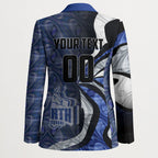 Personalised North Melbourne Kangaroos Blazer Trippy Psychedelic Abstract Art Mascot Football Fans