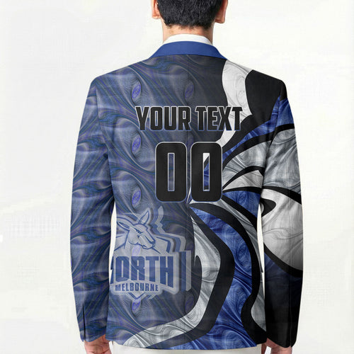 Personalised North Melbourne Kangaroos Blazer Trippy Psychedelic Abstract Art Mascot Football Fans
