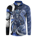 Personalised North Melbourne Kangaroos Button Sweatshirt Trippy Psychedelic Abstract Art Mascot Football Fans