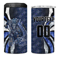 Personalised North Melbourne Kangaroos 4 in 1 Can Cooler Tumbler Trippy Psychedelic Abstract Art Mascot Football Fans