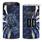 Personalised North Melbourne Kangaroos 4 in 1 Can Cooler Tumbler Trippy Psychedelic Abstract Art Mascot Football Fans