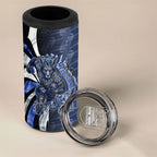 Personalised North Melbourne Kangaroos 4 in 1 Can Cooler Tumbler Trippy Psychedelic Abstract Art Mascot Football Fans