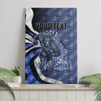 Personalised North Melbourne Kangaroos Canvas Wall Art Trippy Psychedelic Abstract Art Mascot Football Fans