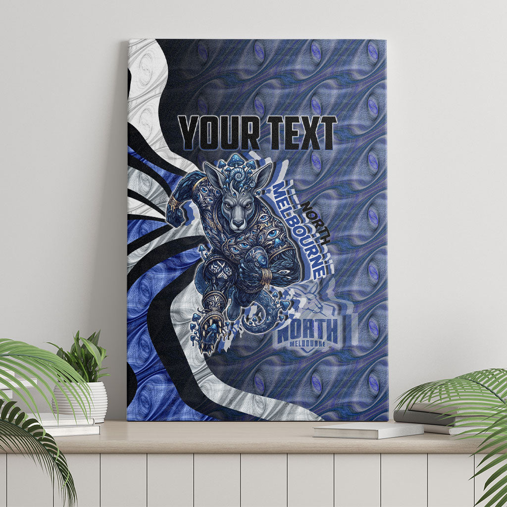Personalised North Melbourne Kangaroos Canvas Wall Art Trippy Psychedelic Abstract Art Mascot Football Fans