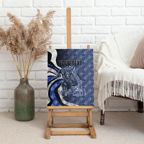 Personalised North Melbourne Kangaroos Canvas Wall Art Trippy Psychedelic Abstract Art Mascot Football Fans