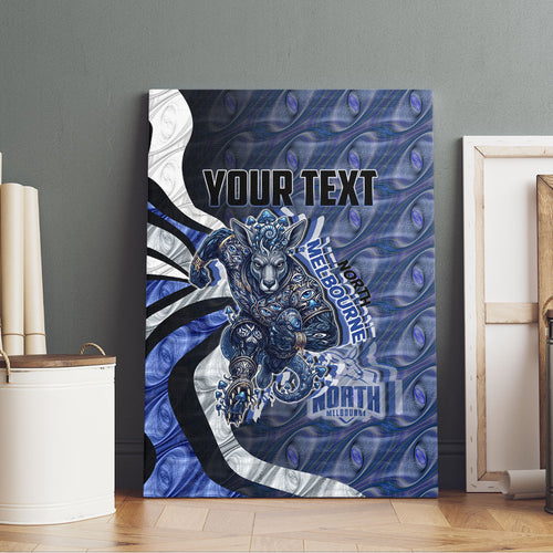 Personalised North Melbourne Kangaroos Canvas Wall Art Trippy Psychedelic Abstract Art Mascot Football Fans