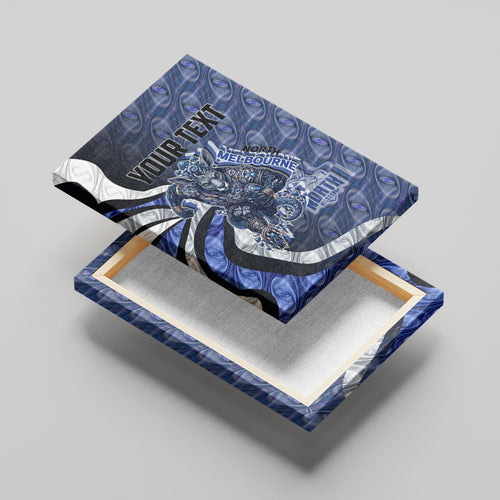 Personalised North Melbourne Kangaroos Canvas Wall Art Trippy Psychedelic Abstract Art Mascot Football Fans
