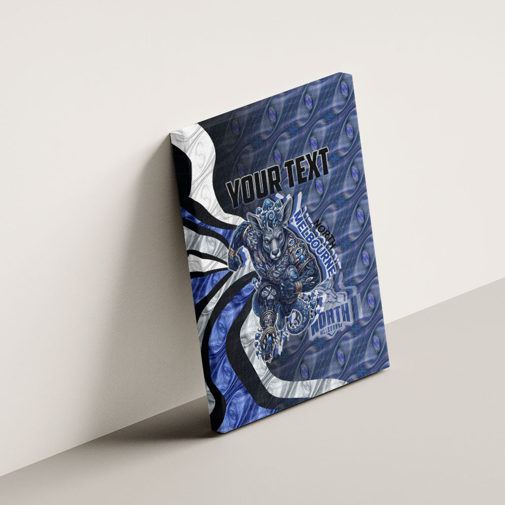 Personalised North Melbourne Kangaroos Canvas Wall Art Trippy Psychedelic Abstract Art Mascot Football Fans
