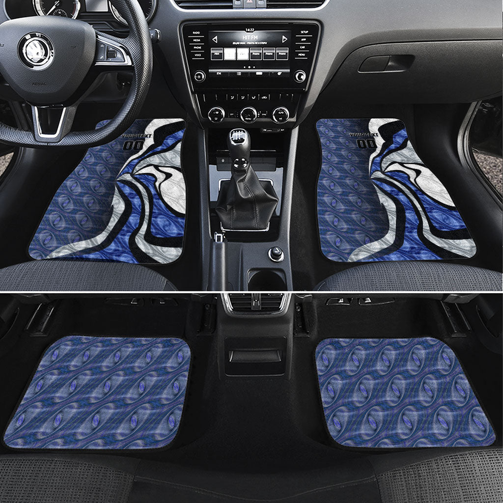 Personalised North Melbourne Kangaroos Car Mats Trippy Psychedelic Abstract Art Mascot Football Fans