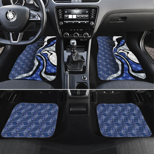 Personalised North Melbourne Kangaroos Car Mats Trippy Psychedelic Abstract Art Mascot Football Fans