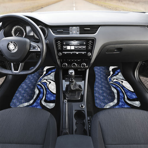 Personalised North Melbourne Kangaroos Car Mats Trippy Psychedelic Abstract Art Mascot Football Fans