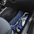 Personalised North Melbourne Kangaroos Car Mats Trippy Psychedelic Abstract Art Mascot Football Fans